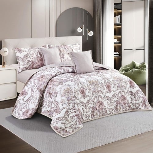 مفرش صيفي مفرد ونص مضغوط 4 قطع - حشوة خفيفة -لوريا...