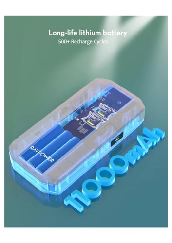 راف باور مشغل سيارة وبطارية بسعة 11000 ملي امبير ب...