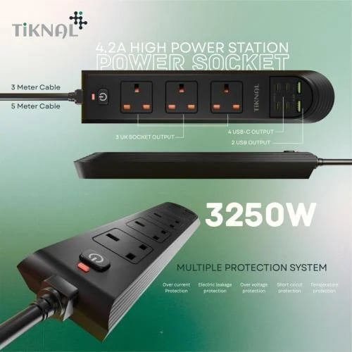 توصيلة كهربائية تكنال فائقة التحمل (TiKNAL Power S...
