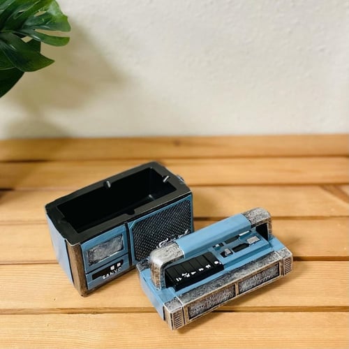 راديو سيراميك مفتوح فضي و تيفاني انتيك