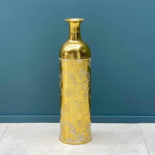 فازة حديد ذهبي كبيرة