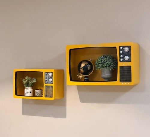 رف جداري شكل تلفزيون / الصغير