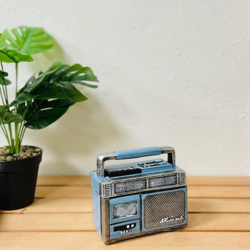 راديو سيراميك مفتوح فضي و تيفاني انتيك