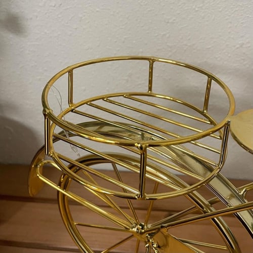 تحفه ستاند دراجة ذهبية انتيك