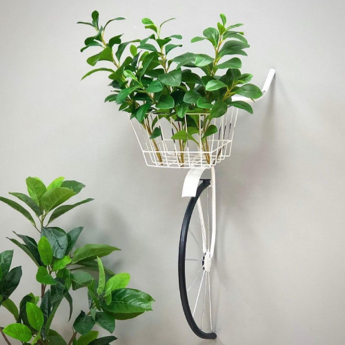 نصف دراجة جدارية حديد ابيض