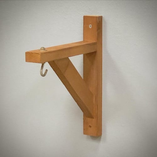 زاوية خشب طبيعي بني حامل خشبي لتعليق الزرع او المك...