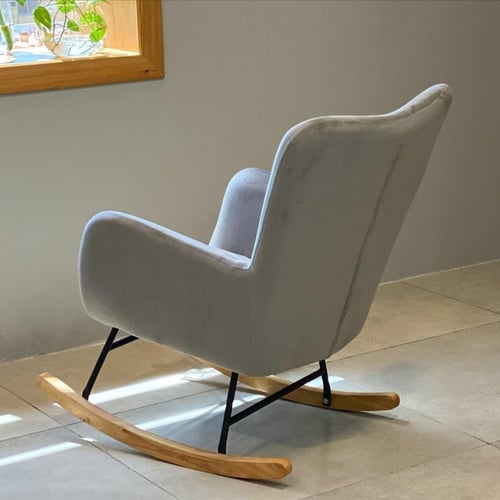 كرسي هزاز رمادي