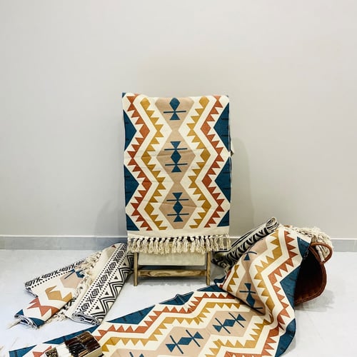 بساط صغير قطن ملون 90*60