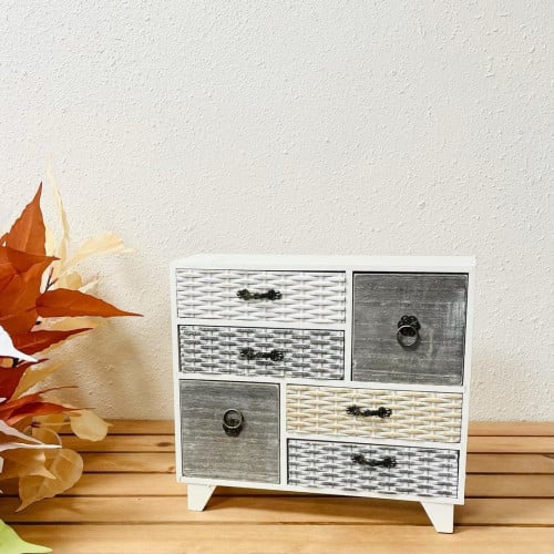 صندوق بشكل وحدة ادراج صغيرة انتيك خشب ريفي بارجل خ...