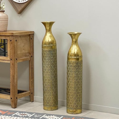 فازة حديد ذهبي كبيرة