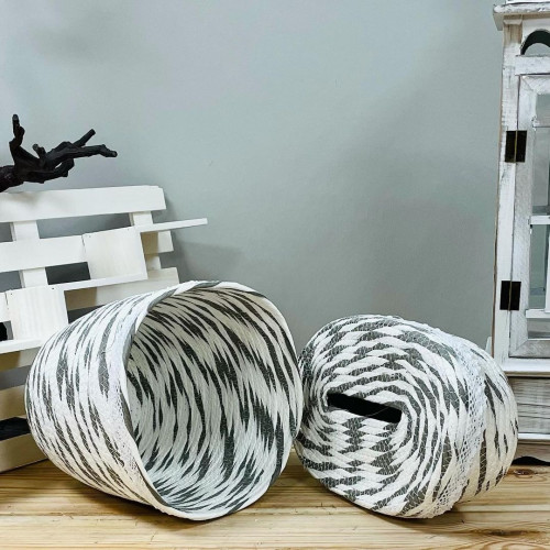 طقم سلة مهملات وعلبة مناديل كبيرة من ورق الموز رما...