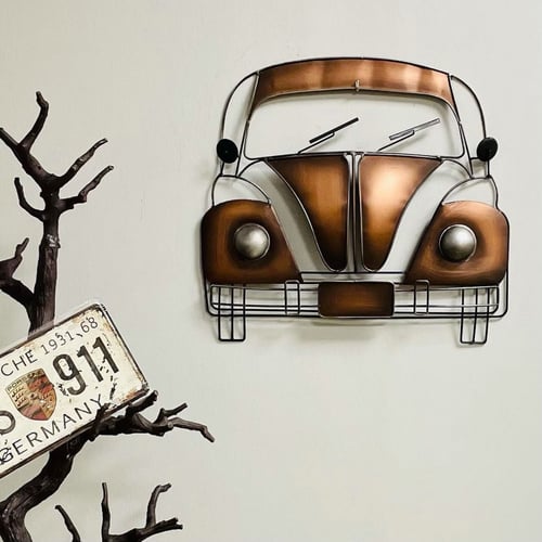 واجهة سيارة حديد جدارية برونزي انتيك