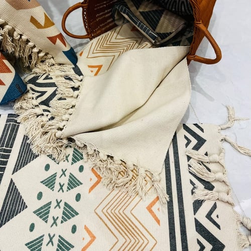 بساط صغير قطن ملون 90*60