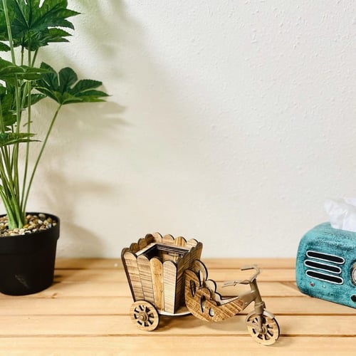 مقلمية عربة خشبية تحفة