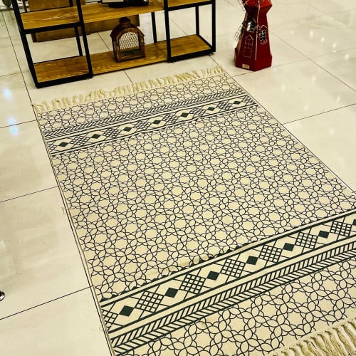 بساط قطن ملون مستطيل كبير 178*120