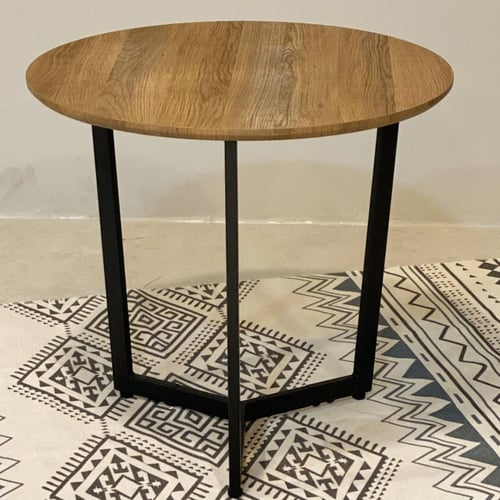 طاولة خدمة حديد وخشب