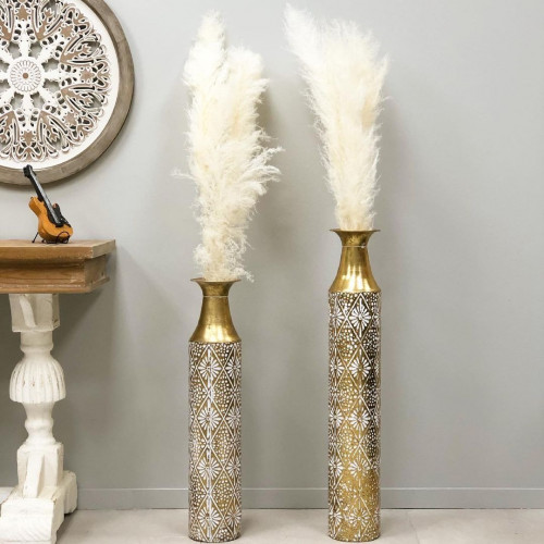 فازة حديد ذهبي صغيرة