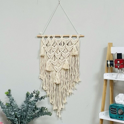 تعليقة جدارية كروشيه يدوية بحبل تعليق