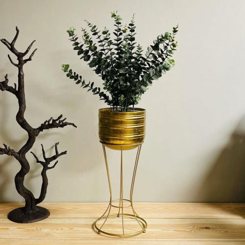 مركن صغير معدن ذهبي انتيك شيك