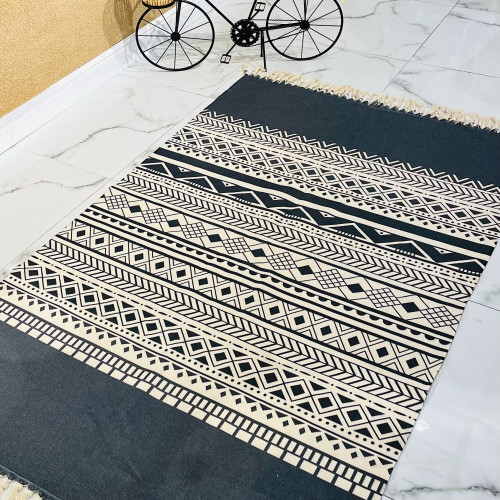 بساط قطن ملون مستطيل كبير 178*120