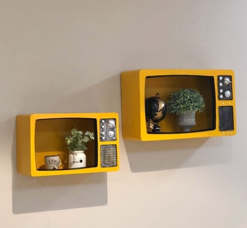 رف جداري شكل تلفزيون / الصغير