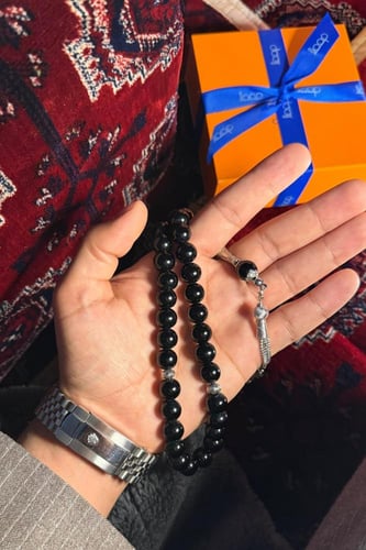 سبحة عقيق اسود اصليه