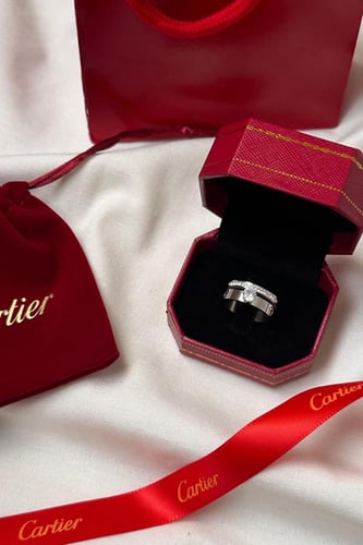 خاتم كارتير نسائي فضي