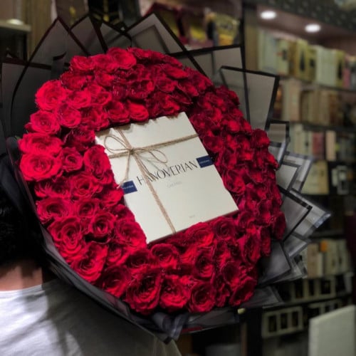 بوكيه كبير ورد فقط