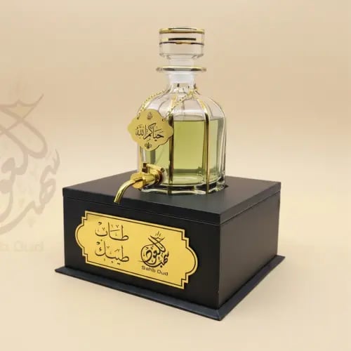 غرشة كريستال تخزين زيوت عطرية حنفية بالقاعدة 640 م...