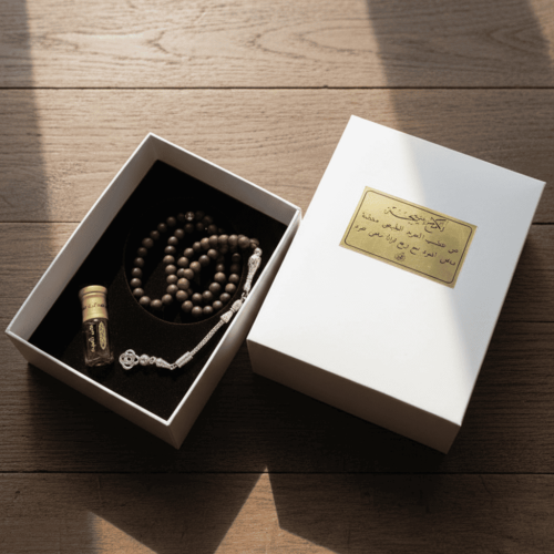 بكج سبحة من خشب العود معتقة بدهن العود مع ربع تولة...