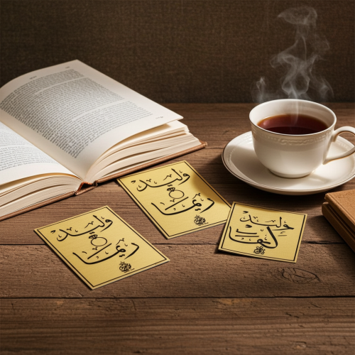 ستيكرات عطور حفر ليزر باللون الذهبي أو الفضي