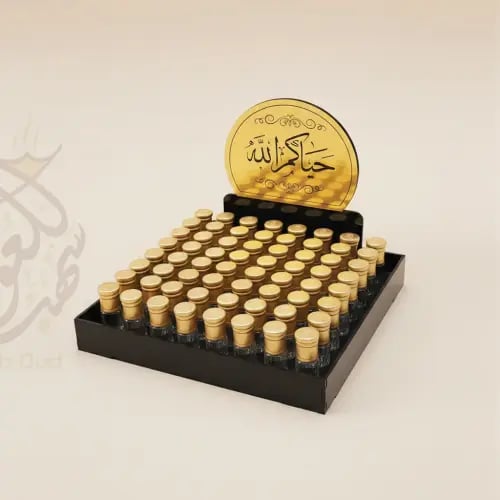 صينية ستاند أكريليك ملكية تتسع لـ 64 ربع تولة مسك...