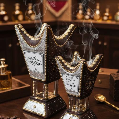 مبخرة رشم ملكية مع كتابة الأسم على الوجهين