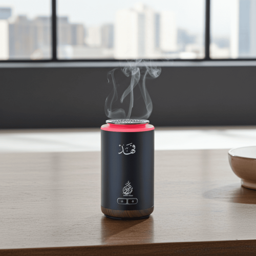 مبخرة الكترونية فاخرة بالأسم حفر ليزر