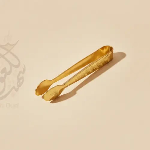 ملقاط فحم ذهبي فاخر بتصميم ملكي مقاوم للحرارة لإكس...