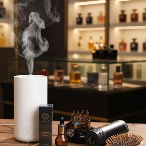 بكج سهب الخاص مبخرة إلكترونية فرشاة الشعر مع عطر ش...