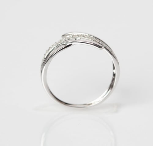 خاتم الماس ذهب ابيض دورين