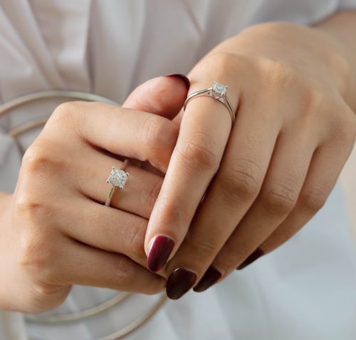 خاتم الماس ذهب ابيض