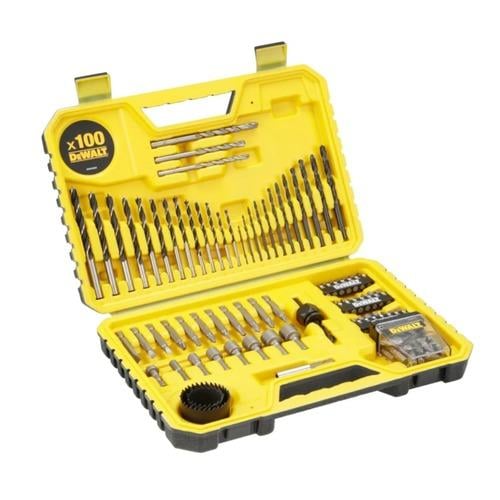 طقم مثقاب DEWALT المكونة من 100 قطعة، مثقاب HSS عا...