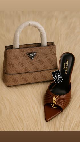 طقم حقيبة GUESS حذاء SAINT LAURENT