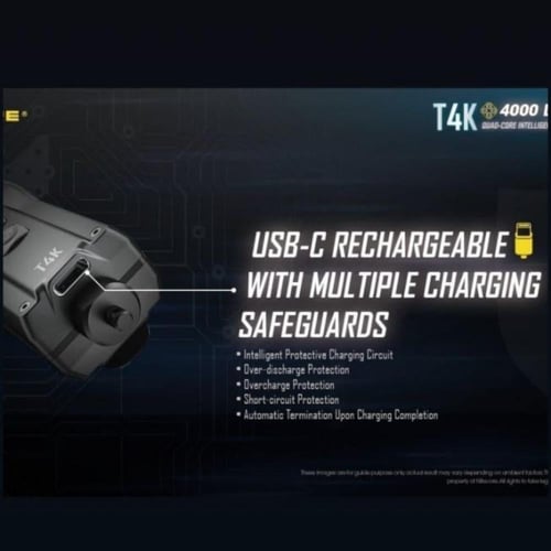 كشاف T4K ٠ Nitecore إضاءة قوية جداً 4000 لومن