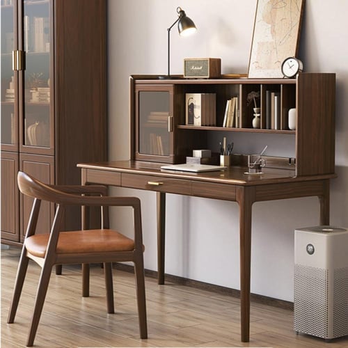 مكتب من خشب الجوز الأسود على الطراز الاسكندنافي