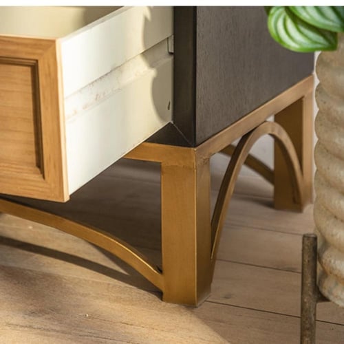 خزانة كتب وخزانة عرض ريفية أمريكية – خشب صلب ببابي...