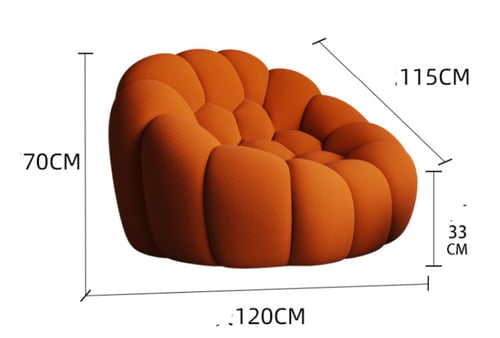 أريكه بتصميم عصري بمسند اقدام