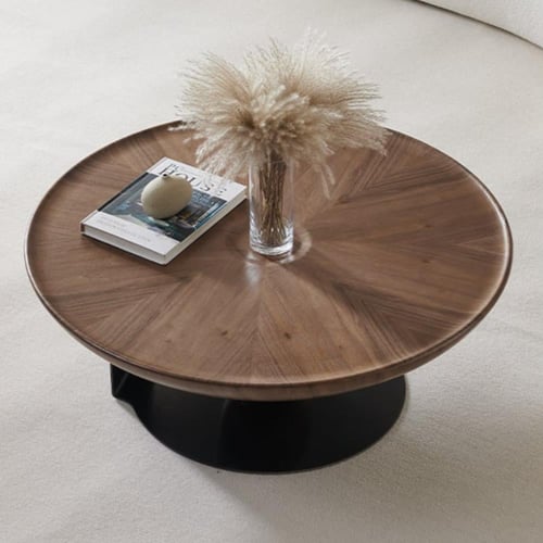 طاولة قهوة دائرية إيطالية – قطر 90 سم