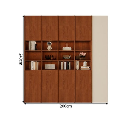 خزانة كتب خشبية بالطراز العتيق