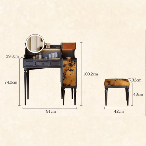 طقم غرفة نوم متكامل – أناقة فرنسية كلاسيكية بلمسة...