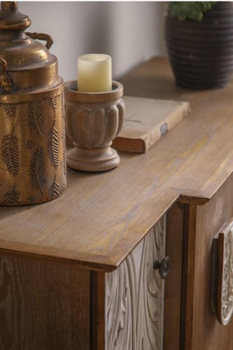 خزانة مدخل مزخرفة من الخشب الصلب – طراز فرنسي كلاس...