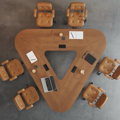 طاولة اجتماعات ثلاثية الجوانب – تصميم عصري لمساحات...