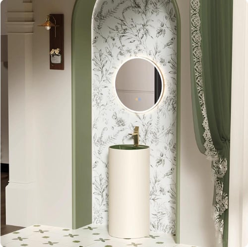 حوض غسيل أرضي دائري – الطراز الأوروبي القديم